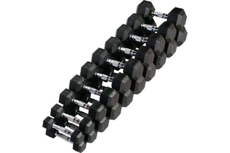Набор гантелей гексагональных (пары) от 1-10 кг VictoryFit VF-SET110 