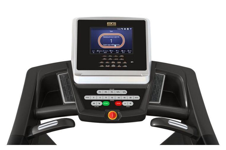 Беговая дорожка коммерческая Bronze Gym T812 LC TFT фото 9