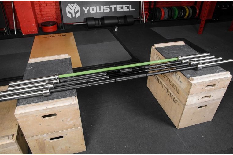 Гриф Power bar 20kg YouSteel D27, L2300, хром+ хром фото 6