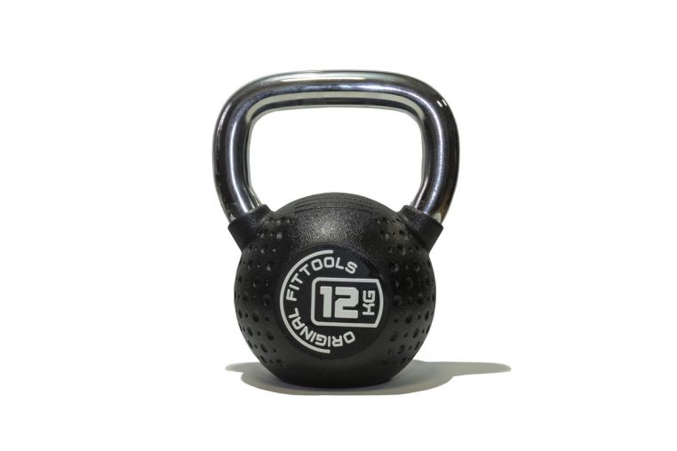 Гиря с хромированной ручкой, полиуретановая 12 кг Original Fit.Tools FT-KB-CPU-12 