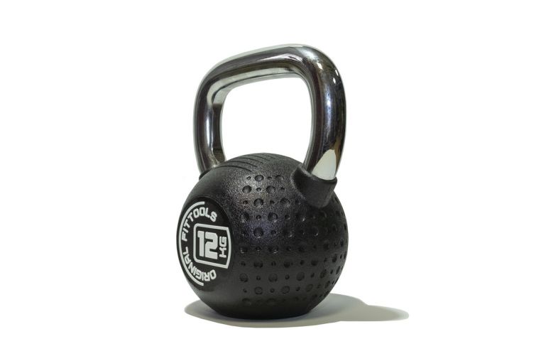 Гиря с хромированной ручкой, полиуретановая 12 кг Original Fit.Tools FT-KB-CPU-12 фото 1
