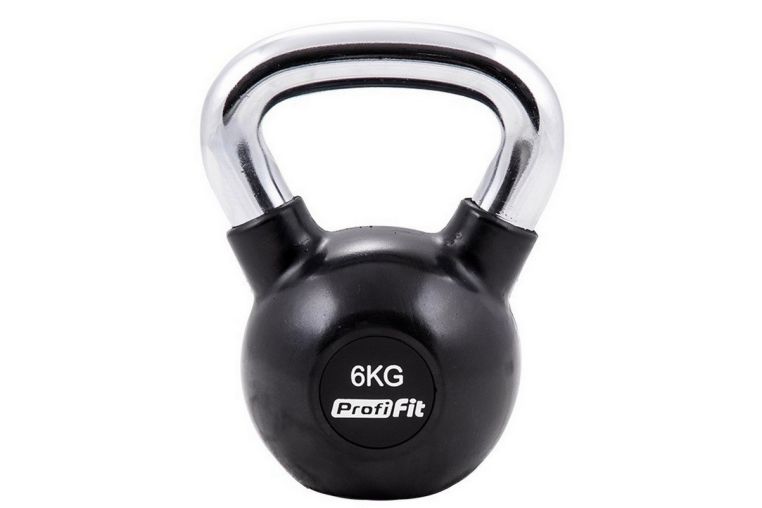Гиря Profi-fit обрезиненная с хромированной ручкой 6кг 