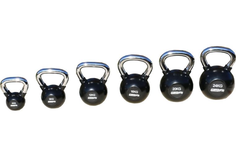 Гиря Profi-fit обрезиненная с хромированной ручкой 6кг фото 1