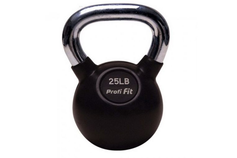 Гиря Profi-fit обрезиненная с хромированной ручкой 26кг 
