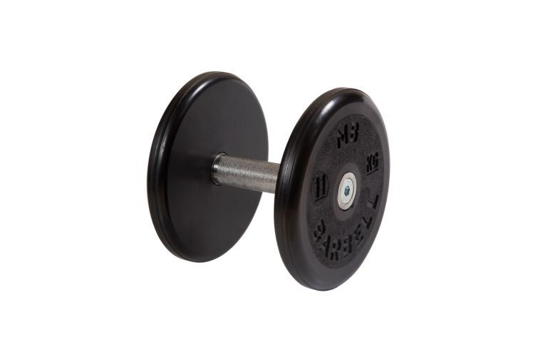 Гантель классик с вращающейся ручкой хром 11 кг MB Barbell MB-FdbEM-B11 