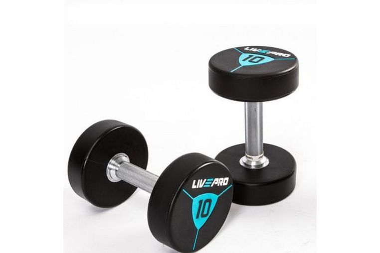 Гантели в уретане 10 кг Live Pro Premium Urethane Dumbbells LP8000-10 