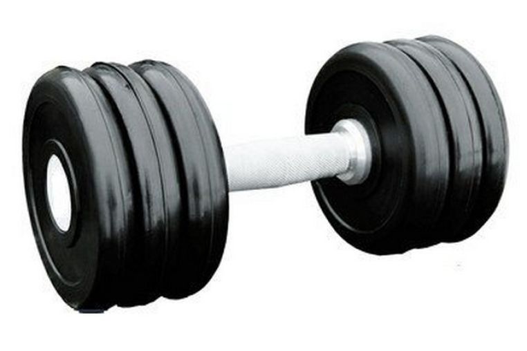 Гантель профессиональная хром/резина 18 кг. Iron King IK 500-18 