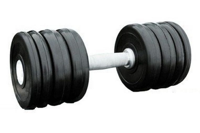 Гантель профессиональная хром/резина 31 кг. Iron King IK 500-31 