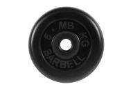 Диск обрезиненный d31мм MB Barbell MB-PltB31 5 кг черный