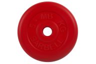 Диск обрезиненный d26мм MB Barbell MB-PltC26-5 5 кг красный