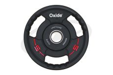 Диск олимпийский Oxide Fitness OWP02 D50мм полиуретановый, с 3-мя хватами, черный 5кг.