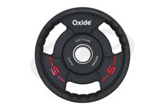 Диск олимпийский Oxide Fitness OWP02 D50мм полиуретановый, с 3-мя хватами, черный 5кг.