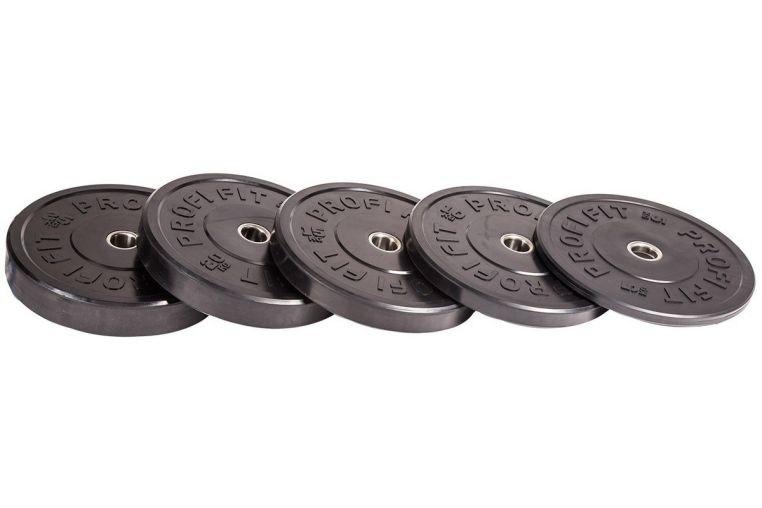 Диск для штанги Profi-Fit каучуковый, черный, d-51 5кг фото 2