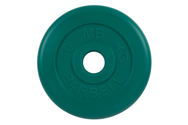 Диск обрезиненный d51мм MB Barbell MB-PltC51-10 10кг зеленый 