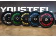 Диск каучуковый для штанги YouSteel тренировочный черный 10кг фото 4