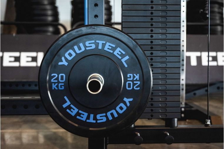 Диск каучуковый для штанги YouSteel тренировочный черный 10кг фото 7