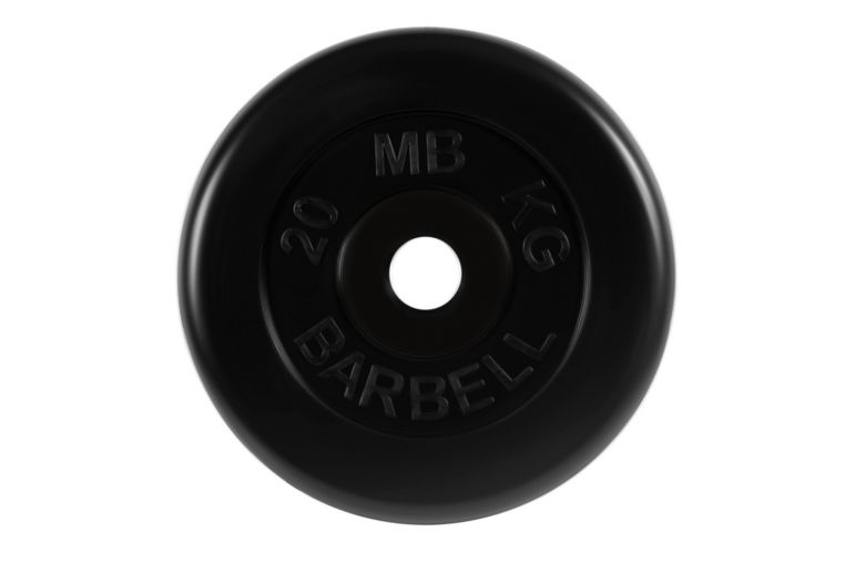 Диск обрезиненный d51мм MB Barbell MB-PltB51 20кг черный 