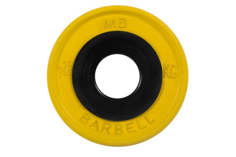 Диск олимпийский d51мм евро-классик MB Barbell MB-PltCE-1,25 1,25 кг жёлтый 