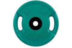 Диск олимпийский d51мм евро-классик с ручками MB Barbell MB-PltСS-50 50 кг зеленый