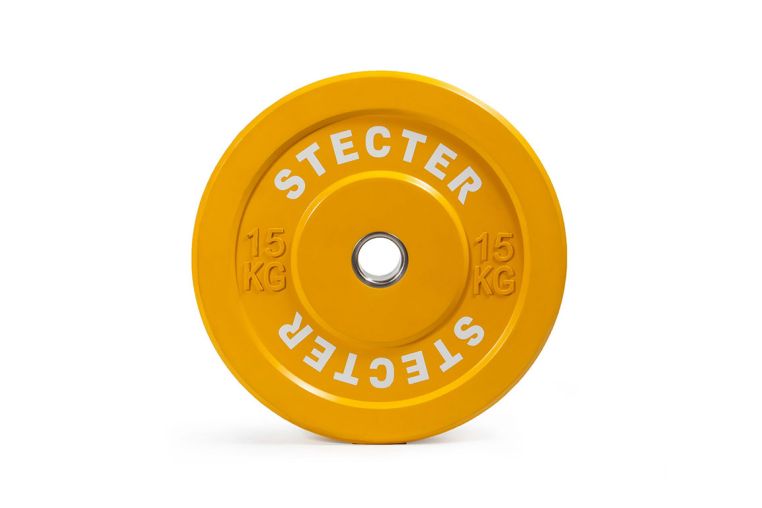 Диск тренировочный Stecter D50 мм 15 кг (желтый) 2193 фото 2