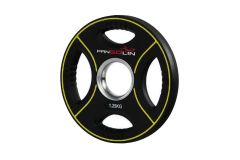 Диск олимпийский d51мм Pangolin X-Line WP012PU 1,25кг черный с желтыми полосами