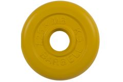 Диск обрезиненный d26мм MB Barbell MB-PltC26-1,25 1,25 кг желтый
