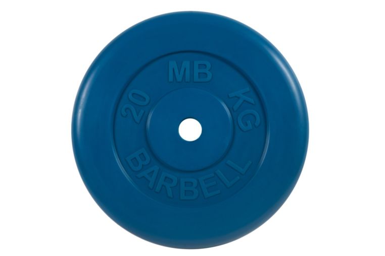Диск обрезиненный d26мм MB Barbell MB-PltC26-20 20 кг синий 