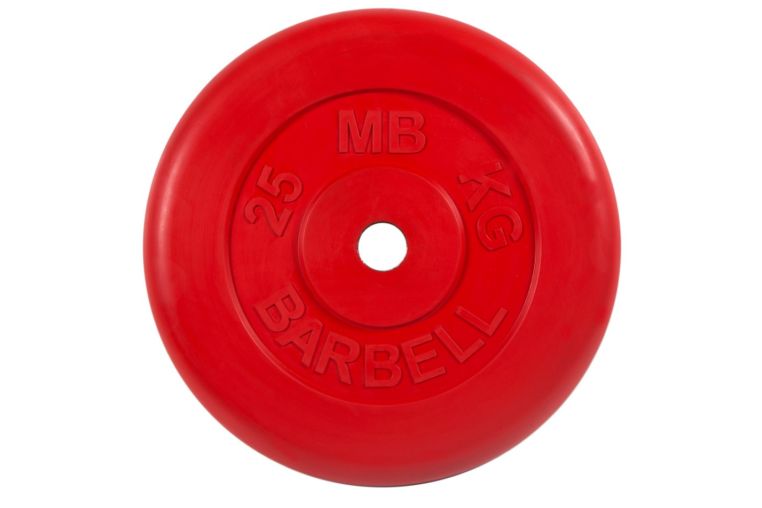 Диск обрезиненный d31мм MB Barbell MB-PltC31-25 25 кг красный 