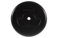 Диск обрезиненный d26мм MB Barbell MB-AtletB26-20 20кг черный