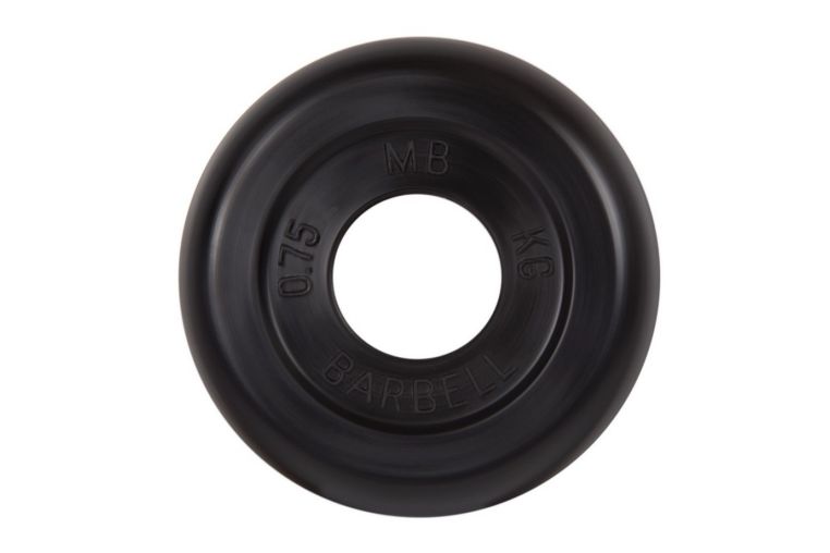 Диск обрезиненный d31мм MB Barbell MB-PltB31-0,75 0,75 кг черный 