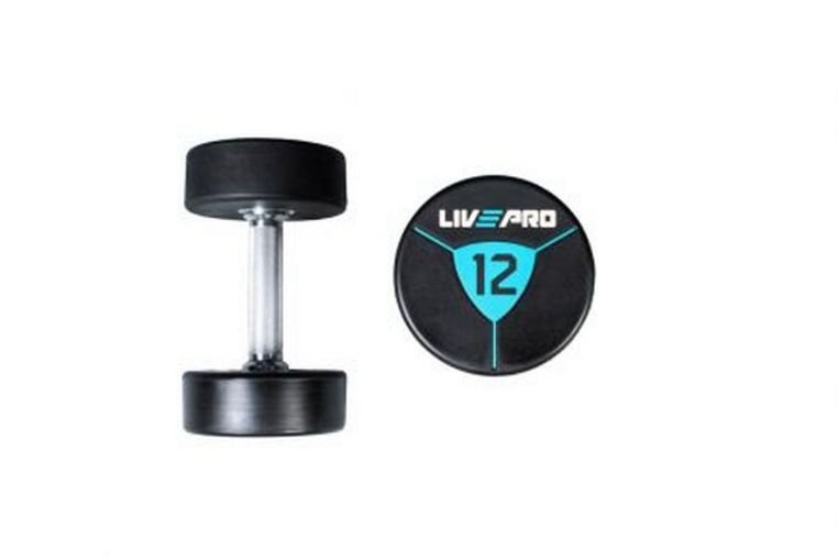 Гантели в уретане 26 кг Live Pro Premium Urethane Dumbbells LP8000-26 фото 3
