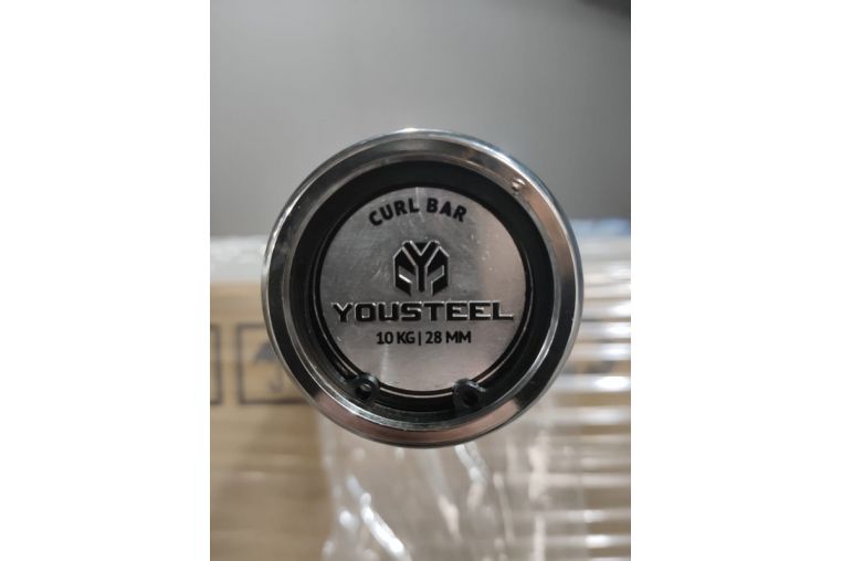 Гриф EZ Curl Bar YouSteel 10кг, L1200, D28, chrome 