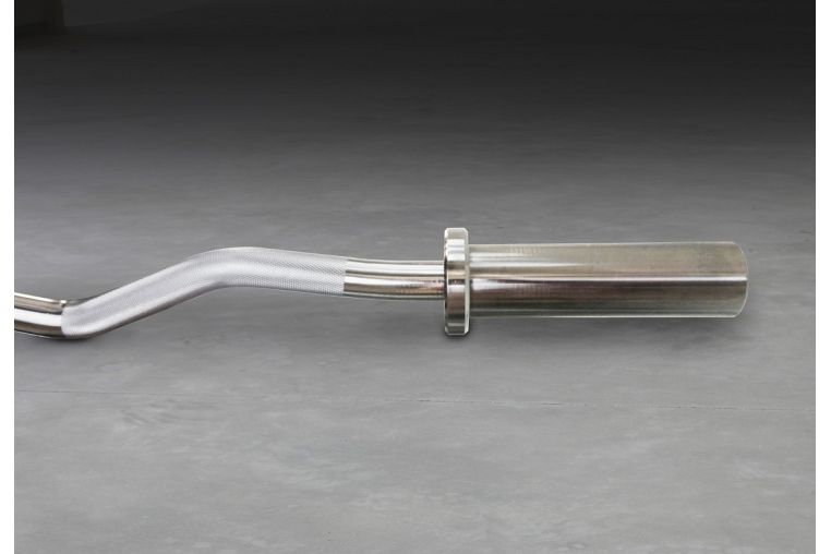 Гриф EZ Curl Bar YouSteel 10кг, L1200, D28, chrome фото 1