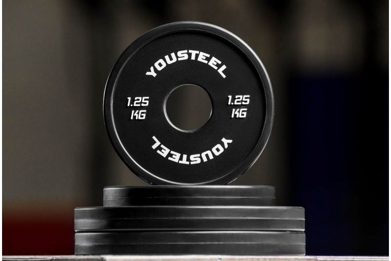 Диск 2,5кг YouSteel каучуковый, тренировочный, черный фото 9