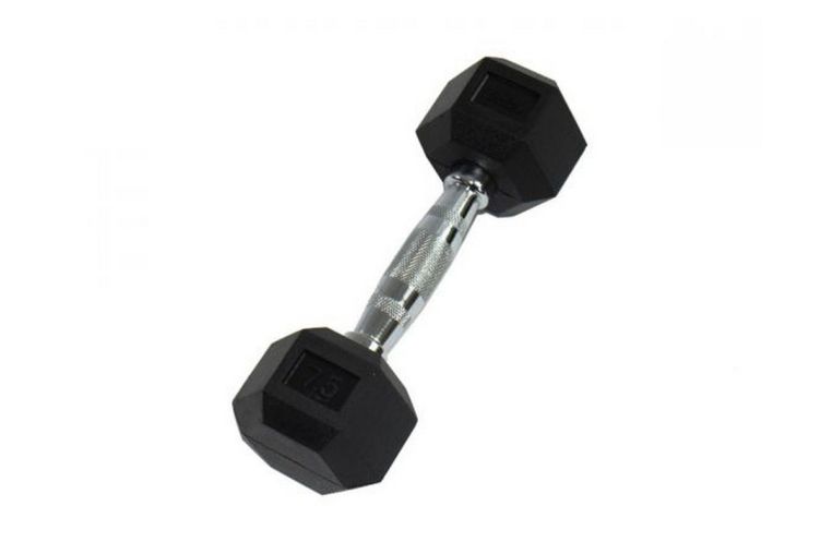 Гантель 17,5кг Perform Better Rubber Encased Hex Dumbbells PB\4137-17,5\BK-17-00 фото 3