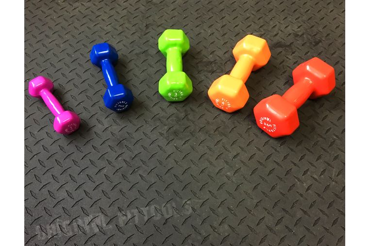 Гантель в виниловой оболочке 5 кг Original Fit.Tools FT-VWB-5 красный фото 6