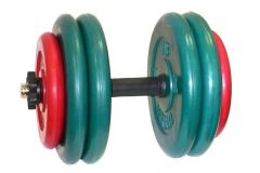 Гантель разборная MB Barbell Диски обрезиненные цветные 52 кг