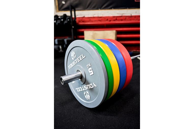 Диск 25кг YouSteel EVO Bumper Plate красный фото 1