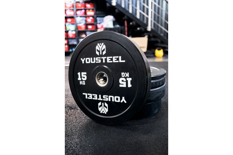 Диск EVO BUMPER PLATE 15кг YouSteel чёрный 