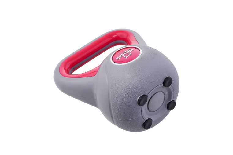Гиря пластиковая 2 кг BaseFit DB-503 серый\розовый фото 5