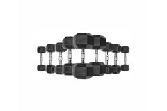 Гексагональные обрезиненные гантели. Ряд от 27,5 до 40 кг UltraGym