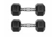Гексагональные обрезиненные гантели. Ряд от 27,5 до 40 кг UltraGym фото 1