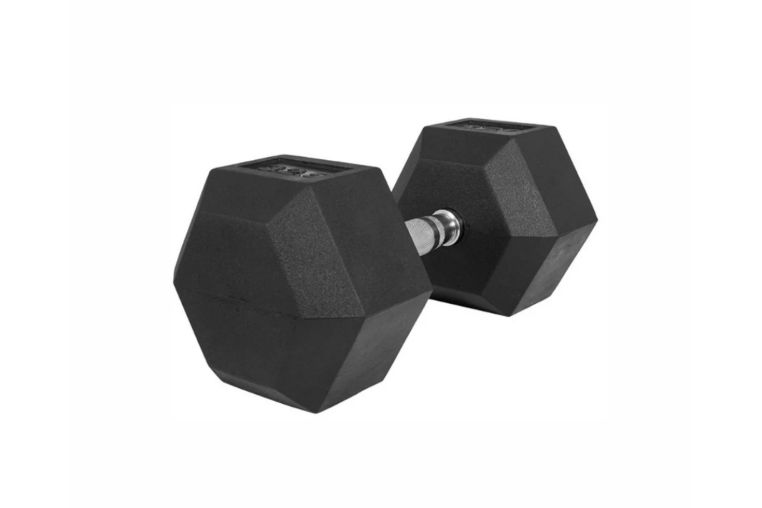 Гексагональные обрезиненные гантели. Ряд от 27,5 до 40 кг UltraGym фото 2