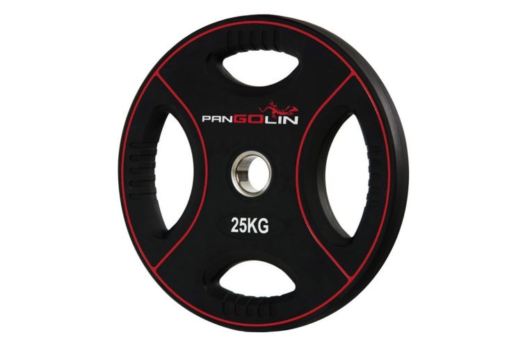 Диск олимпийский d51мм Pangolin X-Line WP012PU 25кг черный с красными полосами 