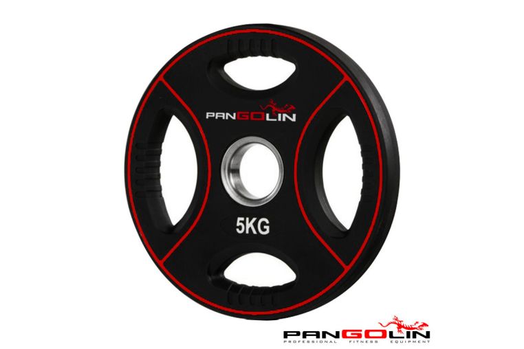 Диск олимпийский d51мм Pangolin X-Line WP012PU 5кг черный с красными полосами 