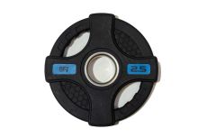 Диск олимпийский обрезиненный Original Fit.Tools с двумя хватами 2,5 кг FT-2HGP-2,5 черный