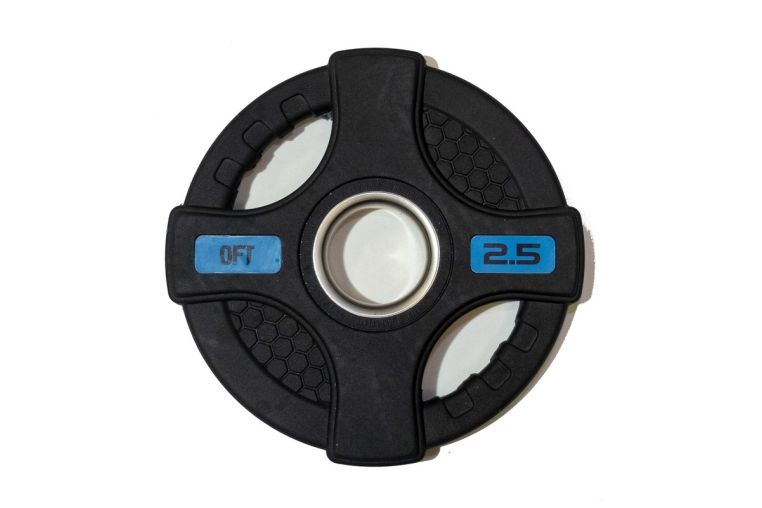 Диск олимпийский обрезиненный Original Fit.Tools с двумя хватами 2,5 кг FT-2HGP-2,5 черный 