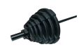 Штанга олимпийская 128 кг Original Fit.Tools диски с двумя хватами, черный гриф фото 11
