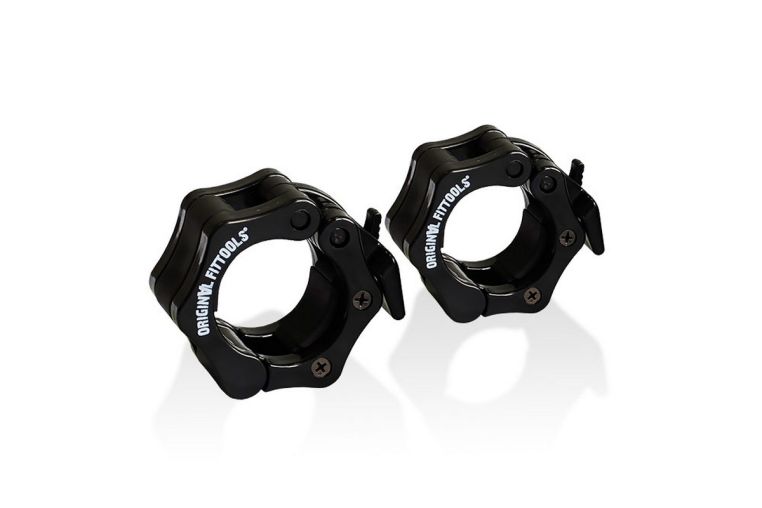 Штанга олимпийская 128 кг Original Fit.Tools диски с двумя хватами, черный гриф фото 3
