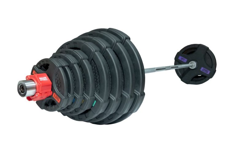 Штанга олимпийская 180 кг Original Fit.Tools диски с двумя хватами, хромированный гриф 